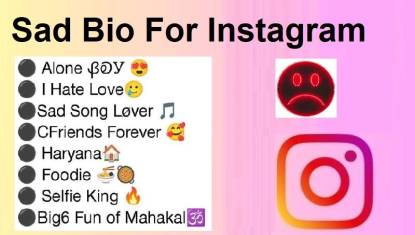 Sad Bio For Instagram