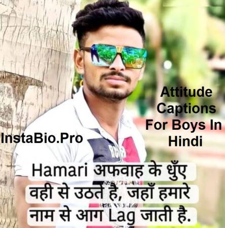 Attitude Captions For Boys In Hindi