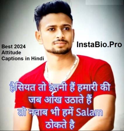 Best 2024 Attitude Captions In Hindi